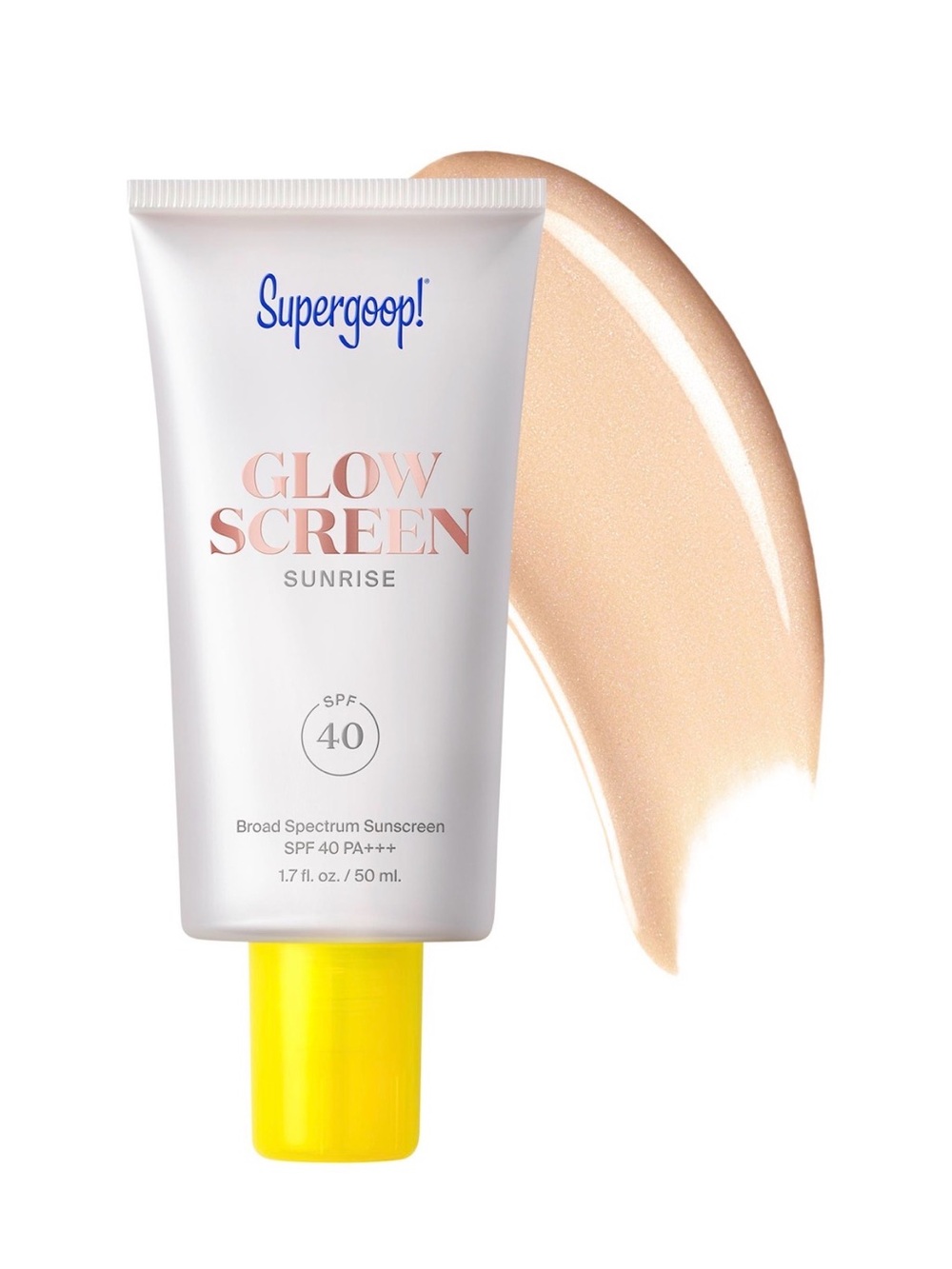 Supergoop! Glow Screen Sunrise SPF 40 - Radiant Peach-Toned Sunscreen Primer